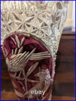 Vase en cristal vintage hofbauer 1970