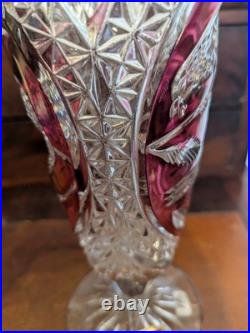 Vase en cristal vintage hofbauer 1970