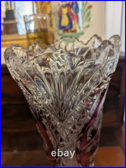 Vase en cristal vintage hofbauer 1970