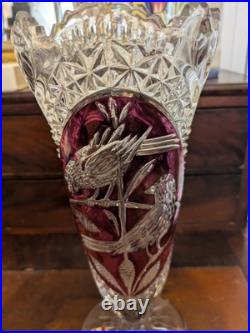 Vase en cristal vintage hofbauer 1970