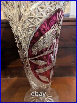 Vase en cristal vintage hofbauer 1970