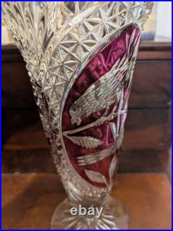 Vase en cristal vintage hofbauer 1970