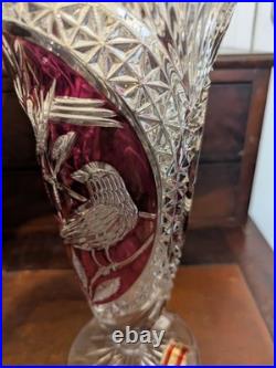 Vase en cristal vintage hofbauer 1970