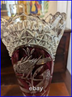 Vase en cristal vintage hofbauer 1970