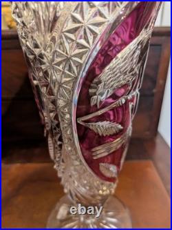Vase en cristal vintage hofbauer 1970