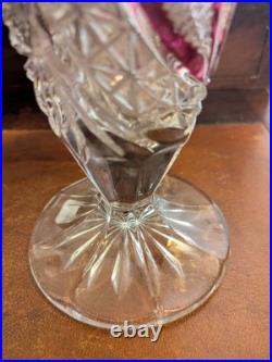 Vase en cristal vintage hofbauer 1970