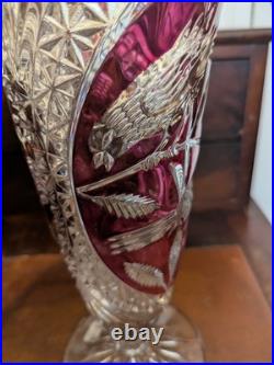 Vase en cristal vintage hofbauer 1970