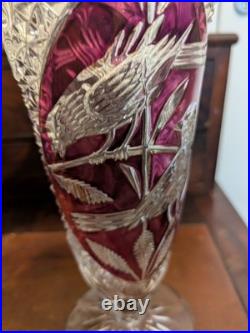 Vase en cristal vintage hofbauer 1970