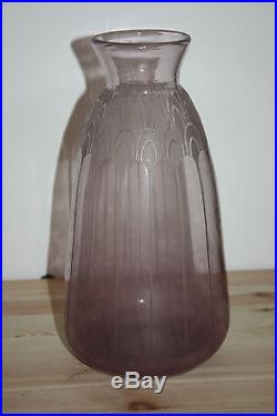 Vase en pâte de verre signé Charder le Verre français 29 cm