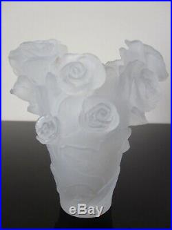 Vase en pate de verre Daum signé