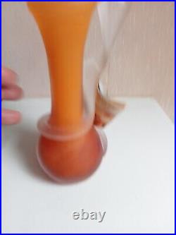 Vase en pate de verre verrerie d'art de toul hauteur 21 cm
