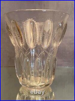 Vase en verre Art déco Val Saint Lambert modèle Ephémère série Luxval 1935