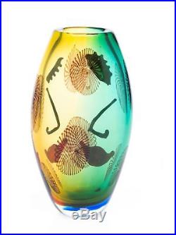 Vase en verre art moderne style verre de Murano/style ancien motif visage