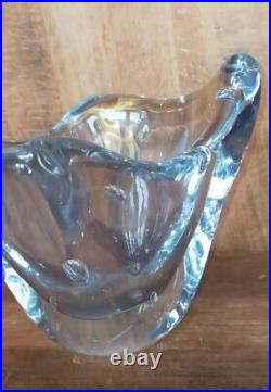 Vase en verre bullé signé Schneider