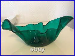 Vase en verre couleur jade