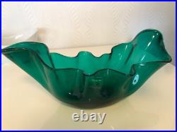 Vase en verre couleur jade