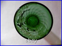 Vase en verre émaillé ancien 1900 IRIS FLEUR LEGRAS