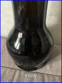 Vase en verre fumé ancien