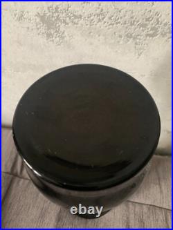 Vase en verre fumé ancien