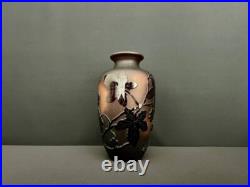 Vase en verre gravé La Rochère Vase en verre gravé La Rochère