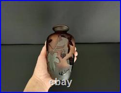 Vase en verre gravé La Rochère Vase en verre gravé La Rochère