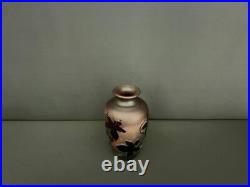 Vase en verre gravé La Rochère Vase en verre gravé La Rochère