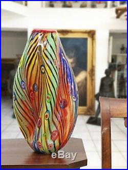 Vase en verre murano style antique murano 35cm