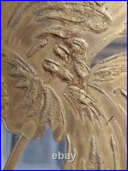 Vase en verre soufflé à décor doré