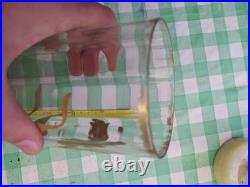 Vase en verre soufflé à décor doré