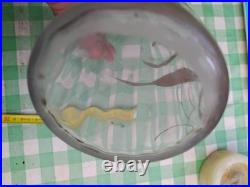 Vase en verre soufflé à décor doré