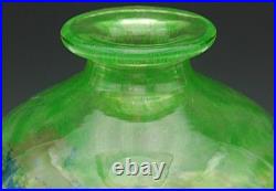 Vase en verre soufflé signé David GUERON (DEGUE) Art déco Excellent état