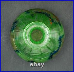 Vase en verre soufflé signé David GUERON (DEGUE) Art déco Excellent état