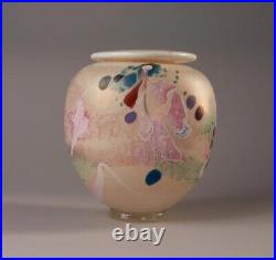 Vase en verre soufflé signé Robert Piérini, Biot