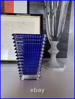 Vase eye En Cristal De baccarat Bleu 20cm. État Neuf Avec Boîte. Harcourt, Luxor