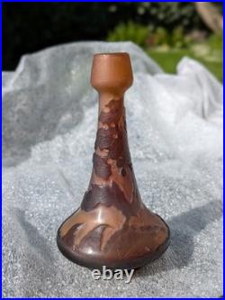 Vase galle Miniature Rose Et Violet Parfait État