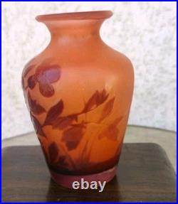 Vase galle Miniature Rose Et Violet Parfait État
