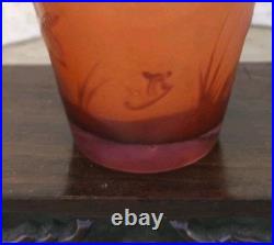 Vase galle Miniature Rose Et Violet Parfait État