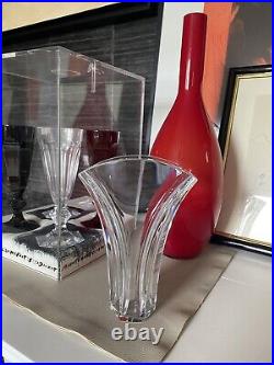 Vase ginkgo baccarat Cristal Transparent. Neuf Avec Boîte. Harcourt