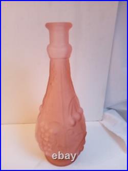 Vase glycine décor relief rose hauteur 27 cm dimètre 11 cm, 700 gr