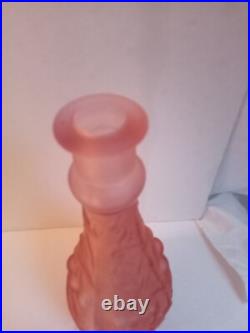 Vase glycine décor relief rose hauteur 27 cm dimètre 11 cm, 700 gr