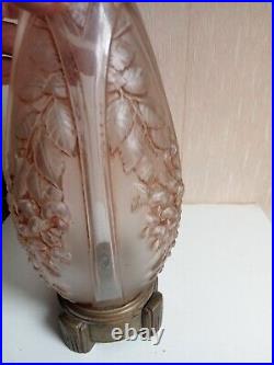 Vase lampe glycine 1900 signé Daillet hauteur 27 cm diamètre 12 cm