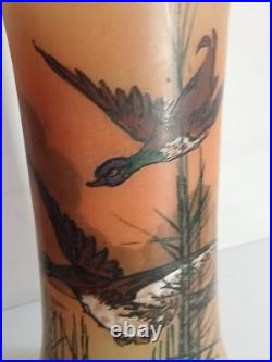 Vase legras 1900 émaillé hauteur 27 cm diamètre 12 cm, exellent état