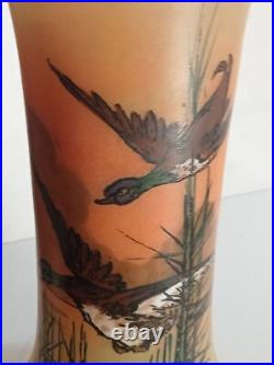 Vase legras 1900 émaillé hauteur 27 cm diamètre 12 cm, exellent état