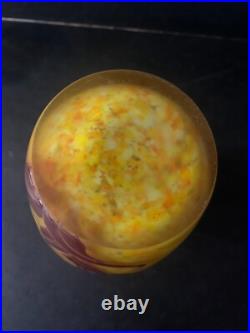 Vase legras signé decor de fleurs de bleuets