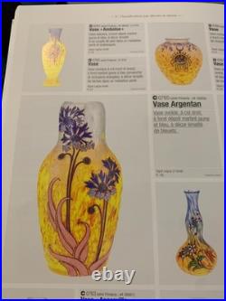 Vase legras signé decor de fleurs de bleuets