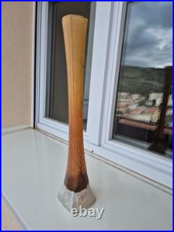 Vase legras signé soliflore tres haut 50 cm paysage hiver tres bon etat