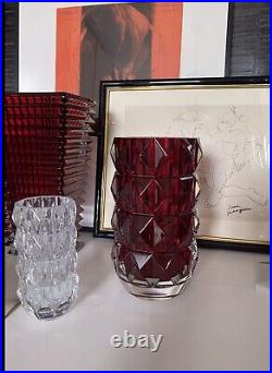 Vase louxor Cristal rouge baccarat. Harcourt Eye. Neuf Avec Boite