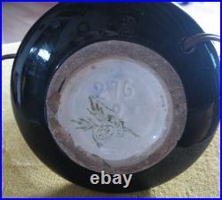 Vase monté en pied de lampe Art Nouveau manufacture Orchies L'Herminé Declercq Vase monté en pied de lampe Art Nouveau manufacture Orchies L'Herminé Declercq