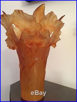 Vase orchidée Daum France Grand modèle