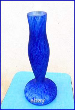 Vase pâte de verre Soliflore Ancien Bleu Cobalt Vase pâte de verre Soliflore Ancien Bleu Cobalt